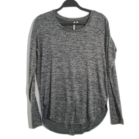 Banana Republic Signature Tee Long Sleeve Shirt Womens Charcoal Gray Crewneck XS - Picture 1 of 7